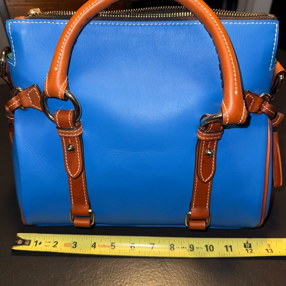 Dooney & Bourke Bright Blue and leather Satchel - Picture 7 of 7